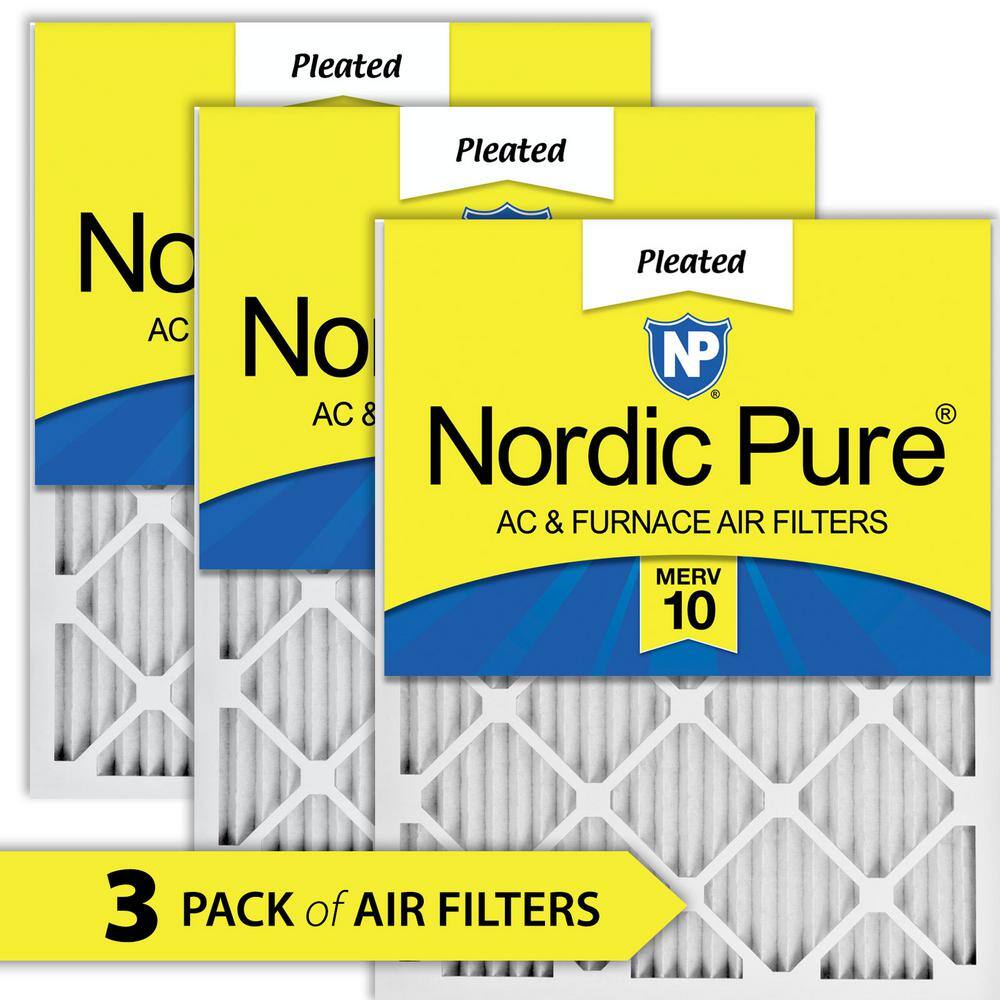 Nordic Pure 19x22x1 Exact MERV 10 Pleated AC Furnace Air Filters 6 Pack