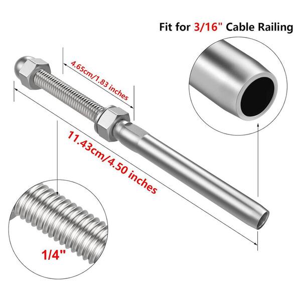 Prigioniero Filettato In Acciaio Inox 316 UNF Destra 3/8-3/16 S0731-1005 Suncor