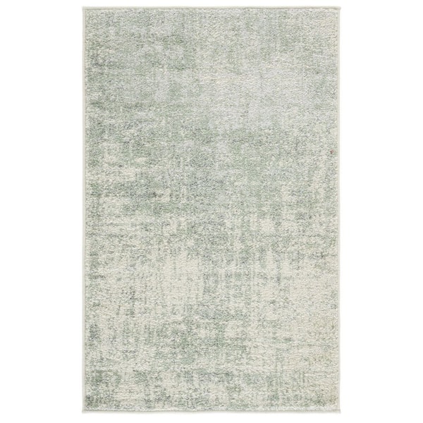 Adirondack 3 ft. x 4 ft. Sage/Ivory Distressed Area Rug