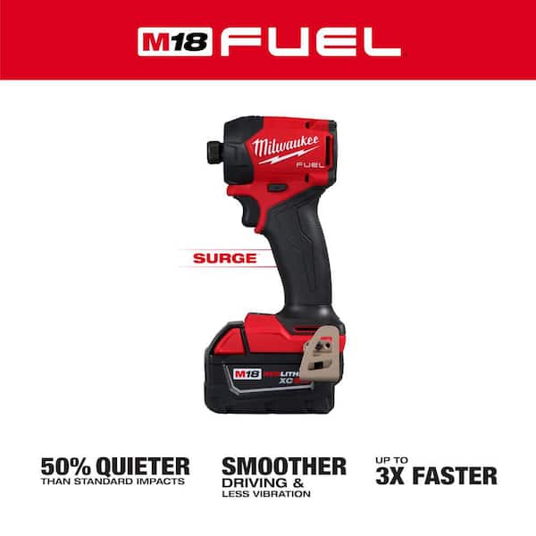 M18 FUEL SURGE 18V Lithium-Ion Brushless Cordless 1/4 in. Hex Impact Driver Kit with (1) 5.0 Ah Battery and Charger