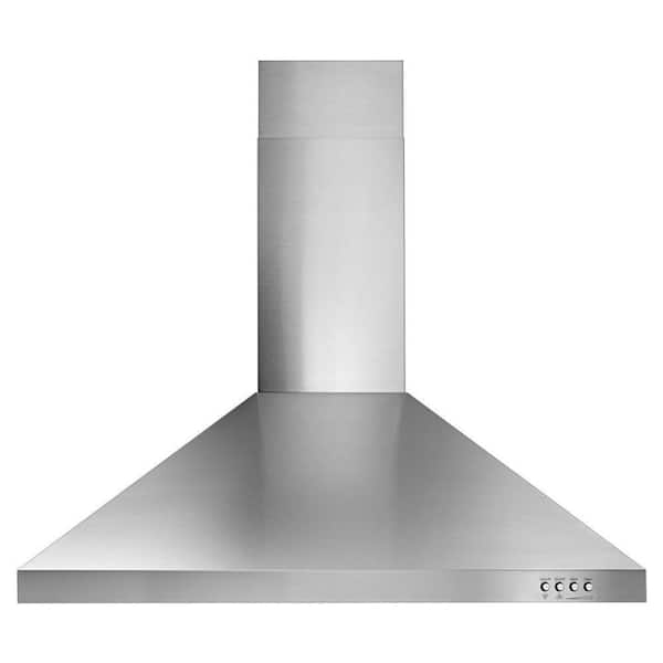 Whirlpool 30 in. Contemporary Wall Mount Range Hood in Stainless Steel