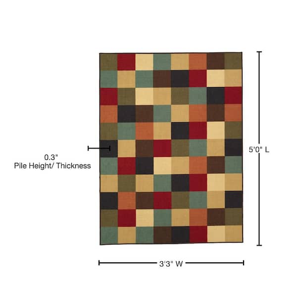 Ottomanson Grip Any Flooring Surface 3 X 3 (ft) Rectangular