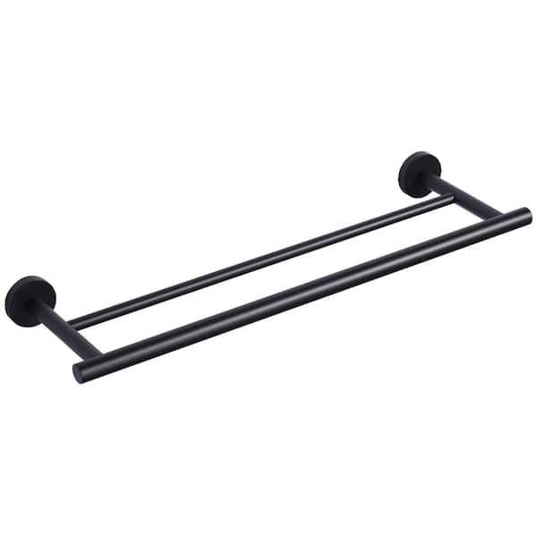 ALEASHA 20 in. Wall Mounted Towel Bar Hardware Accessory in Matte Black