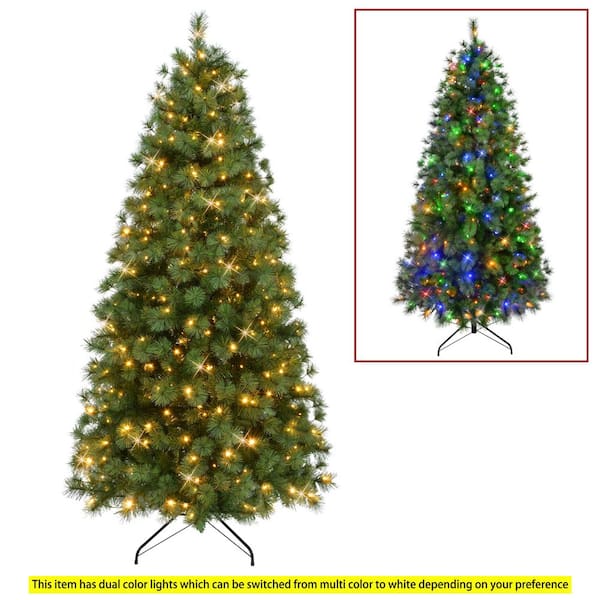 Puleo International 7.5 ft. Pre-Lit Colorado Pine Artificial