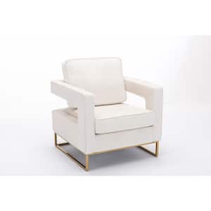 Larenta Cream Velvet Upholstered Deluxe Arm Chair (1 Chair)