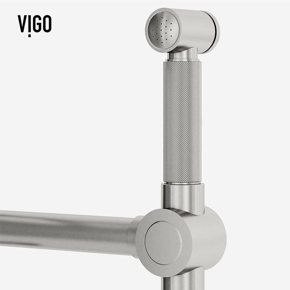 Cass Stainless Steel High-Arc Kitchen Faucet with Pull-Out Sprayer