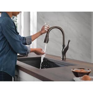 Ophelia Single Handle Touch-On Pull Down Sprayer Kitchen Faucet with Touch2O Technology in Venetian Bronze