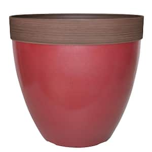 Hornsby Large 15 in. x 13.8 in. Red High-Density Resin Planter