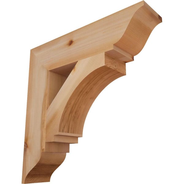 Ekena Millwork 5.5 in. x 24 in. x 24 in. Western Red Cedar Imperial Traditional Smooth Bracket