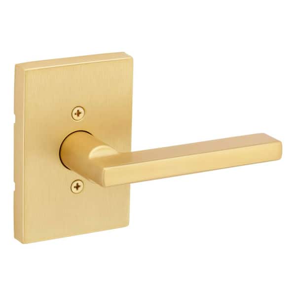 Halifax Satin Brass Rectangle Half Dummy Door Handle