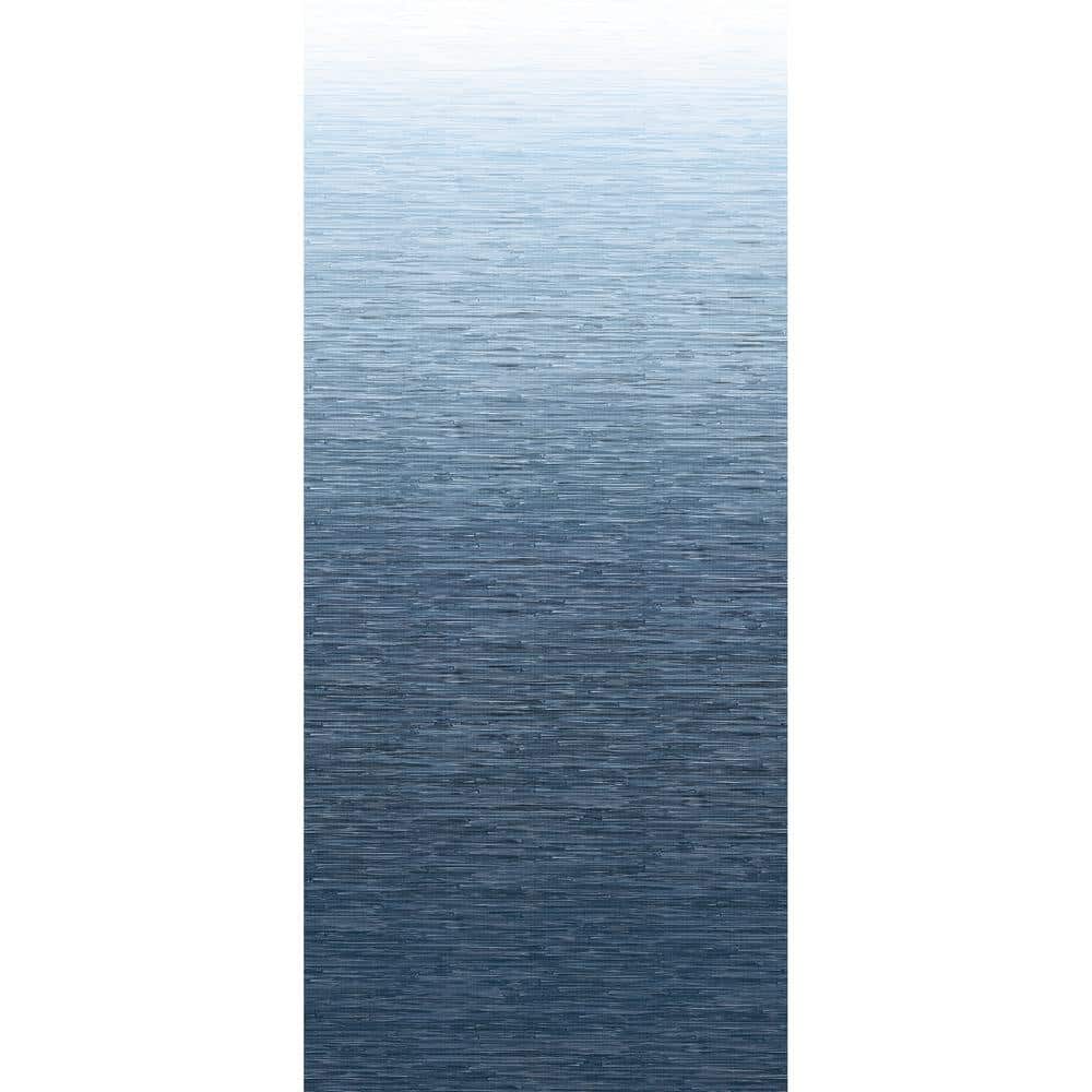 Blue Grasscloth Textured Ombre Wall Mural, 2-Piece Set