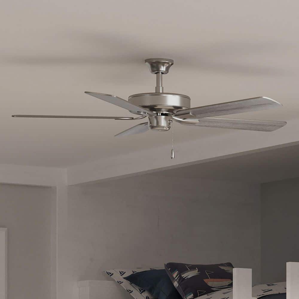 Progress Lighting AirPro Builder Fan 52 in. Indoor Brushed Nickel