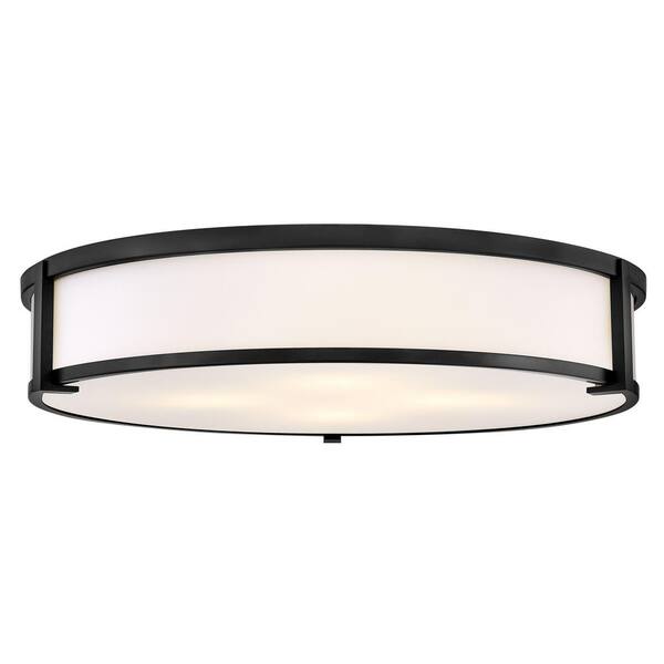 HINKLEY - Lowell 24.0 in. 4-Light Black Flush Mount