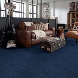 Karma II - Denim - Blue 50.5 oz. Nylon Texture Installed Carpet