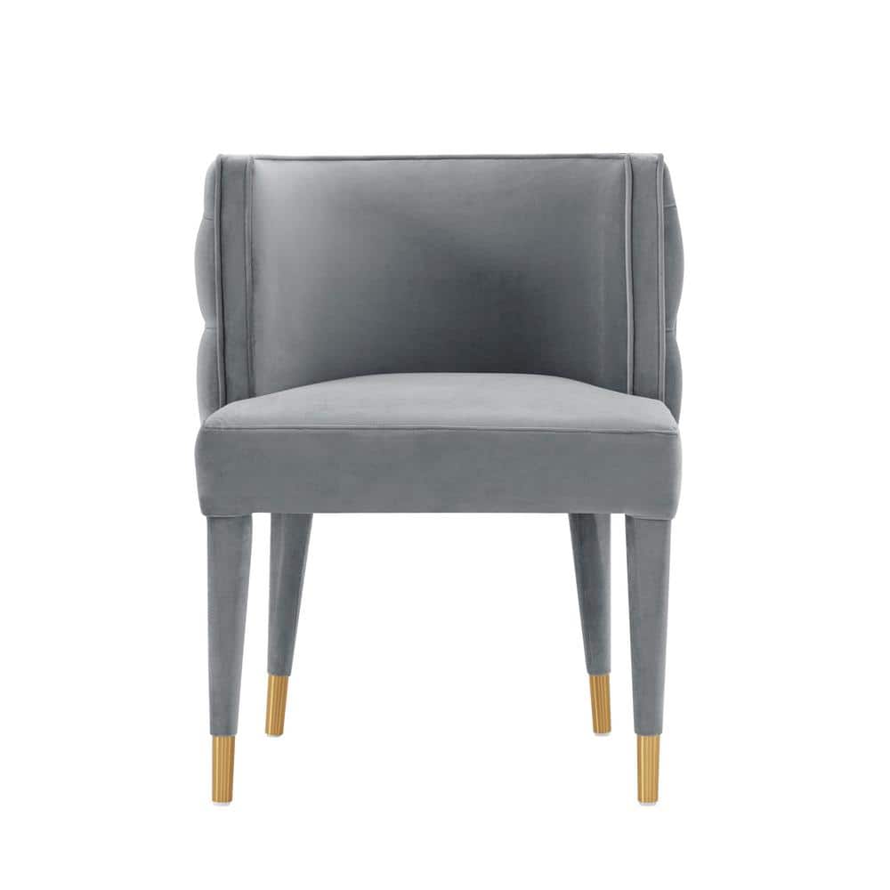 Maya Grey Modern Tufted Velvet Upholstered Dining Chair - Thumbnail 2