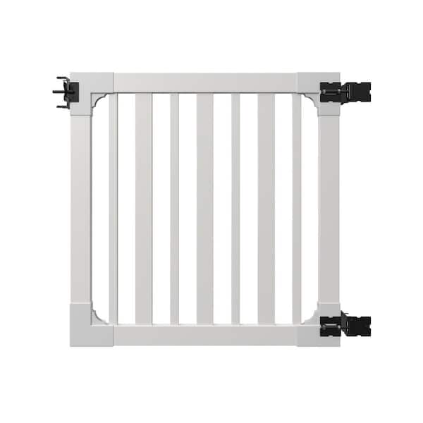 WamBam Fence 4 ft. x 4 ft. Sturbridge Vinyl Yard and Pool Fence Gate with Stainless Steel Hardware