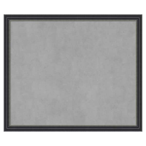 Amanti Art Stylish Black 26 in. x 22 in Framed Magnetic Board
