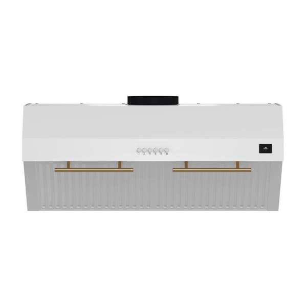 White Stainless Steel 30" Under Cabinet Range Hood with LED Lights