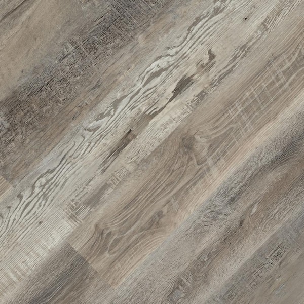 A&A Surfaces - Odin Ash 12 MIL x 7 in. W x 48 in. L Waterproof Click Lock Vinyl Plank Flooring (26.15 sq. ft./case)
