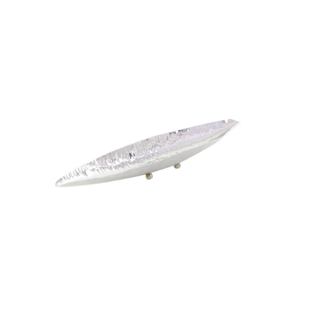 Modern Oval Stainless Steel Decorative Bowl with Stand, 34"W