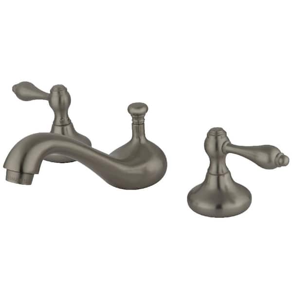 Kingston Brass Traditional 8 in. Widespread 2-Handle Bathroom Faucet in Brushed Nickel