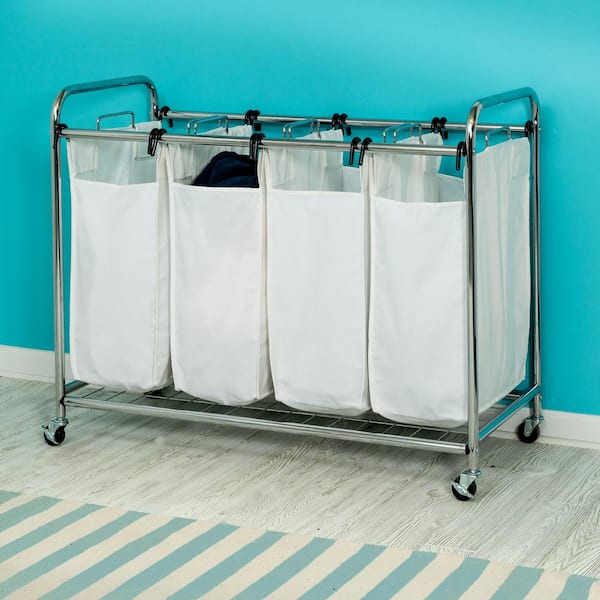 Antimicrobial Wire Laundry Cart-6 Bu Big Dog - Texon Athletic Towel