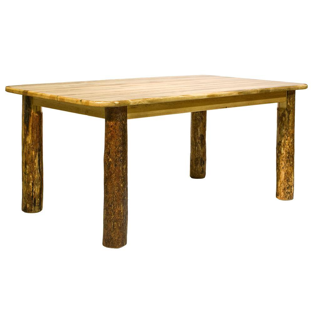 Rustic Reclaimed Pine 72" Extendable Dining Table for Six