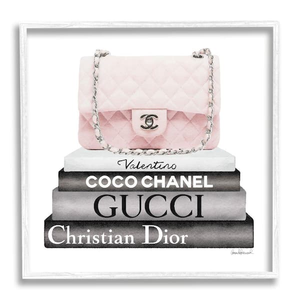 Stupell Industries Pink Quilted Purse on Modern Chic Bookstack by Amanda  Greenwood Framed Abstract Wall Art Print 24 in. x 24 in. af-651_wfr_24x24 -  The Home Depot