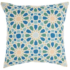 Waverly Pillows Lovely Lattice 20 x 20 Ocean Indoor/Outdoor