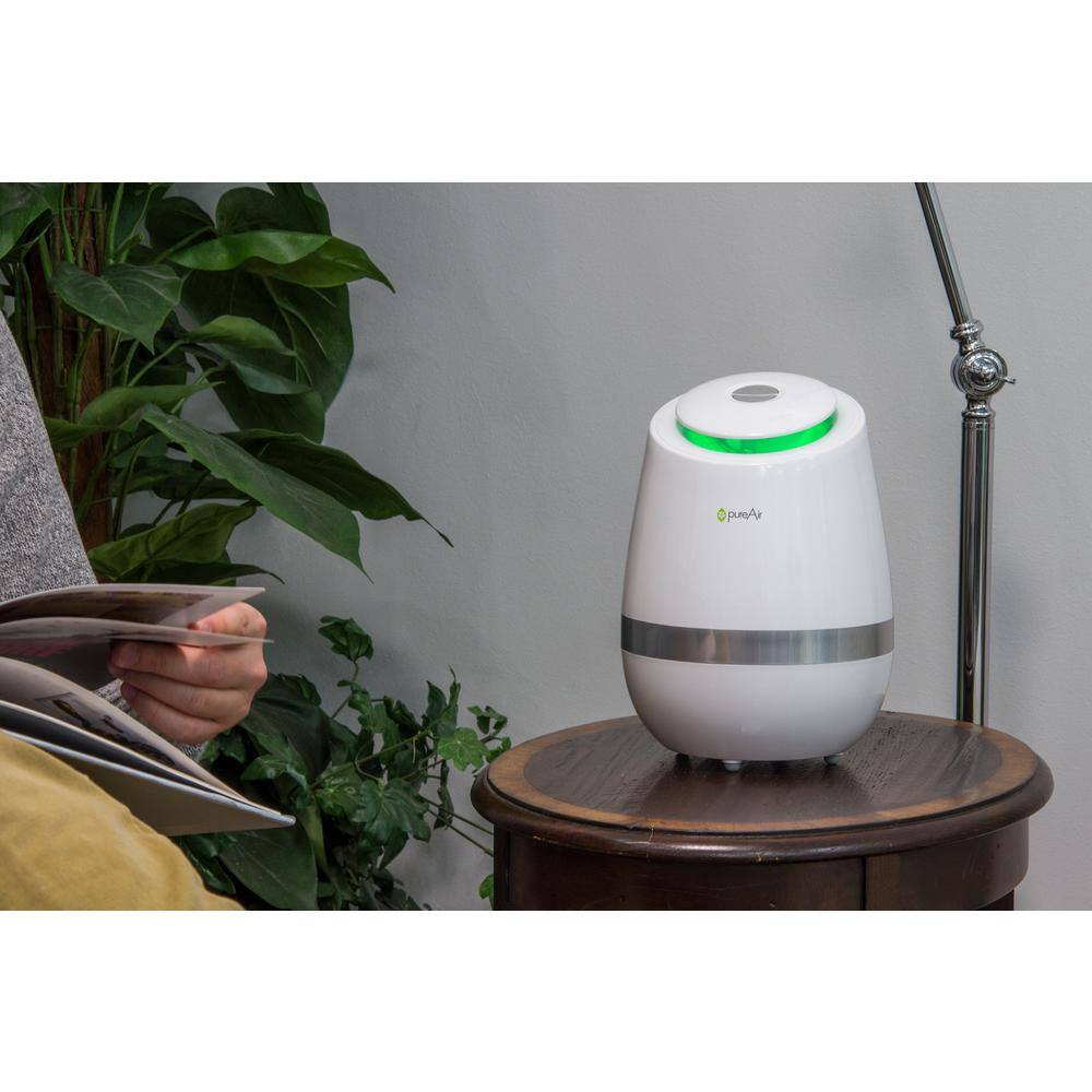 White Compact HEPA Air Purifier with Ionic Odor Absorbing