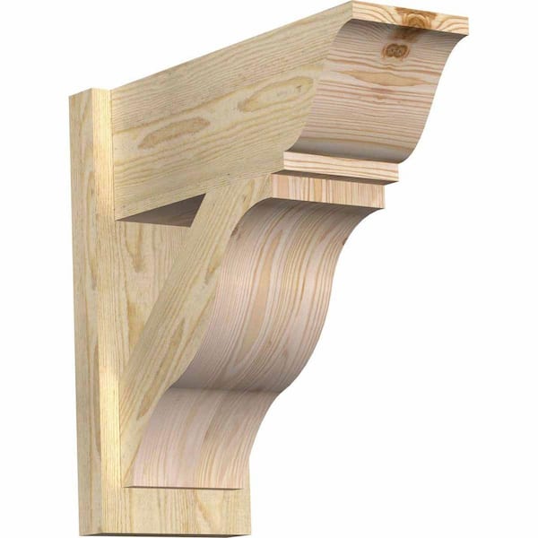 Ekena Millwork 8 in. x 20 in. x 20 in. Douglas Fir Fuston Traditional Rough Sawn Outlooker