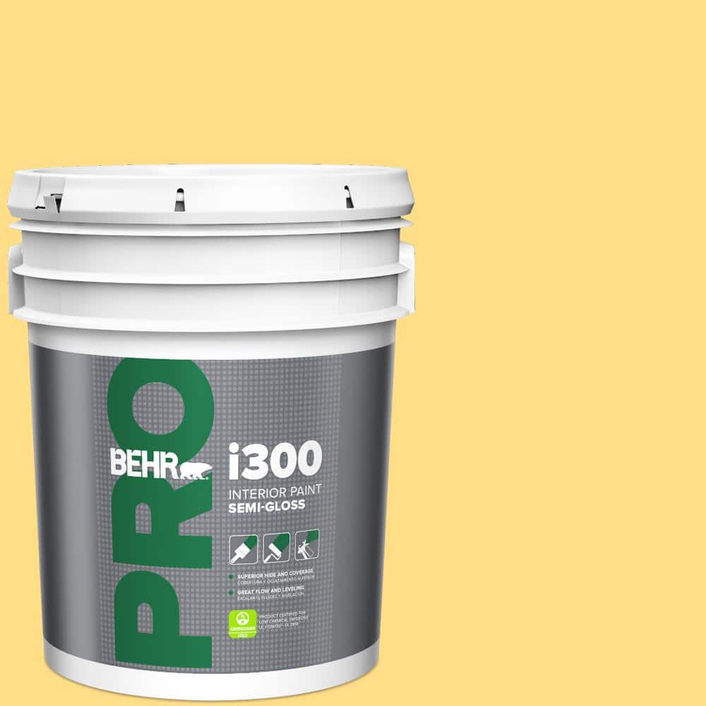 5 gal. #330B-5 Yellow Corn Semi-Gloss Interior Paint product image for price tracking