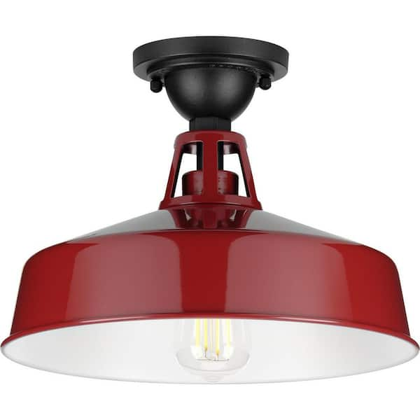 red farmhouse pendant light