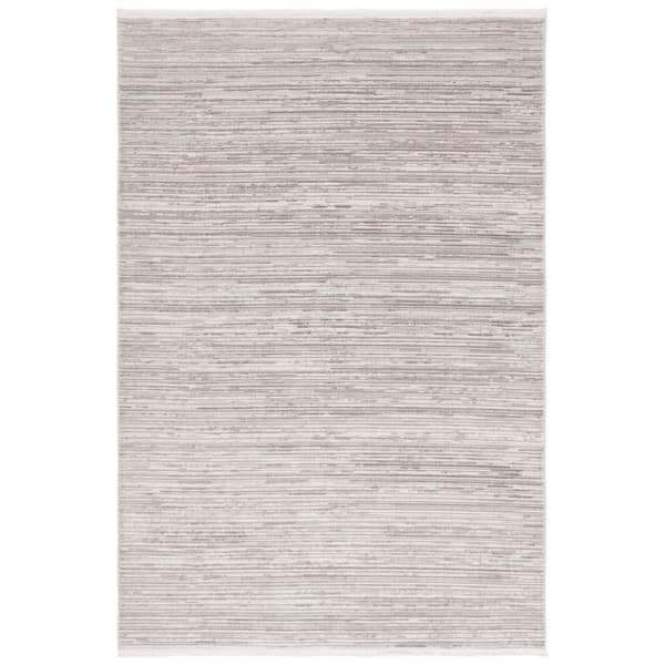 SAFAVIEH Mila Gray/Ivory 4 ft. x 6 ft. Abstract Distressed Area Rug