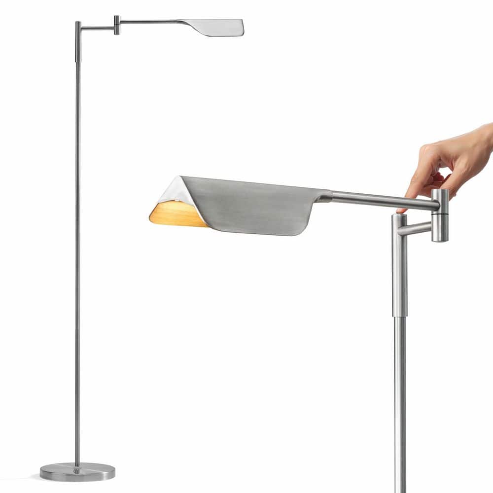 Brightech Leaf 53 in. Platinum Silver Industrial 1-Light 3-Way