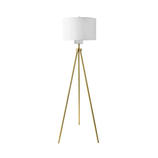 nuLOOM Wales 66 in. Gold Floor Lamp with Shade