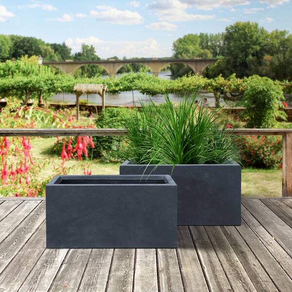 Wholesale Granite stone outdoor square planter flower pots factory and  manufacturers