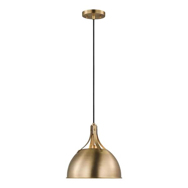 Generation Lighting Rockland 1-Light Satin Brass Hanging Pendant Light