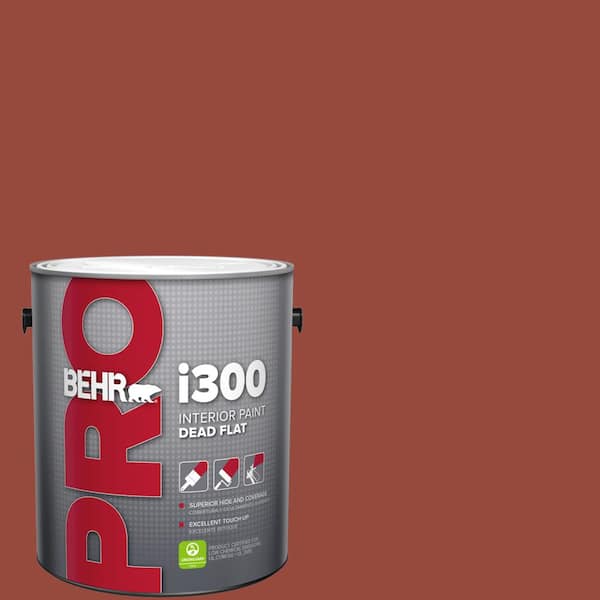 BEHR PRO 1 gal. #MQ1-24 Smokin Hot Dead Flat Interior Paint