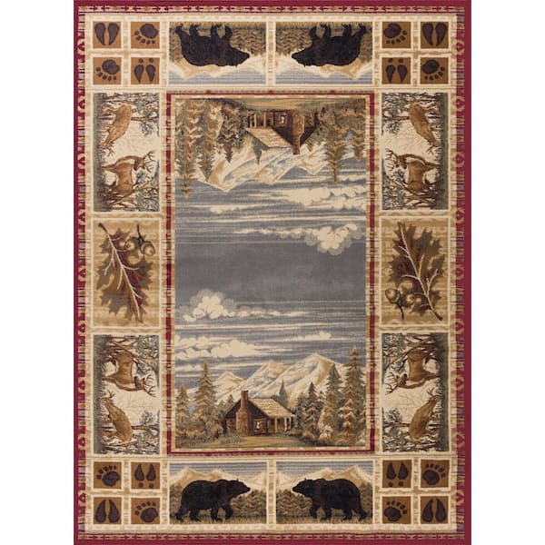 Tayse Rugs Nature Lodge Red 4 ft. x 6 ft. Indoor Area Rug