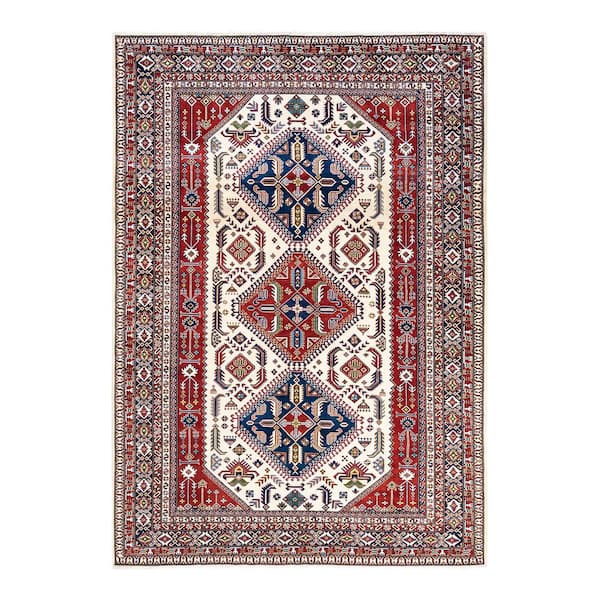 Solo Rugs Tribal One-of-a-Kind Bohemian Ivory 7 ft. 6 in. x 10 ft. 6 in. Tribal Area Rug