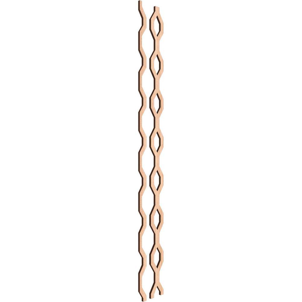 47" Hickory Adjustable Wood Slat Wall Panel Kit