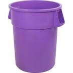 Bronco 55 Gal. Purple Round Trash Can (2-Pack)
