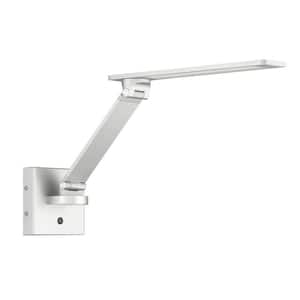 ARC 4.75 in. 1 Light Aluminum LED Wall Sconce with White Metal, Acrylic Shade