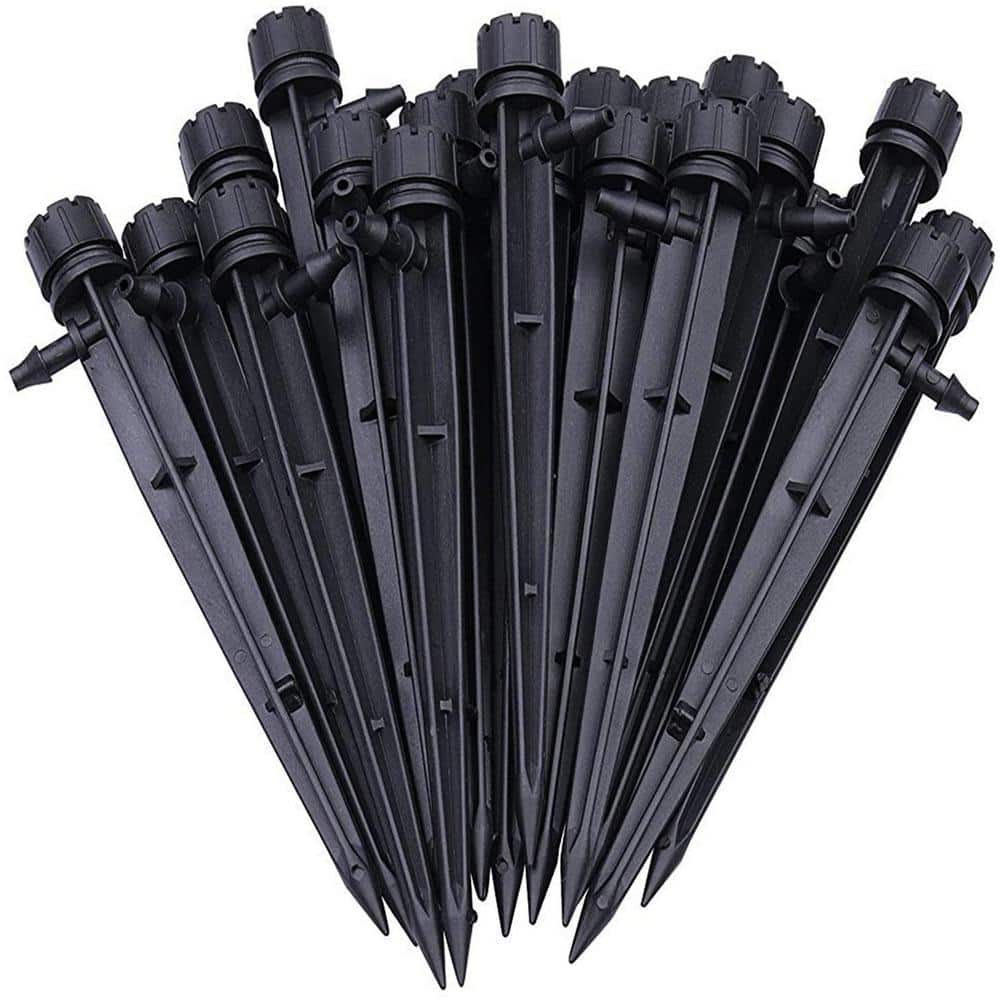 Axe Sickle Set 50 Drip Launchers, Fits 4 mm/7 mm Tube, Adjustable 360 Degre