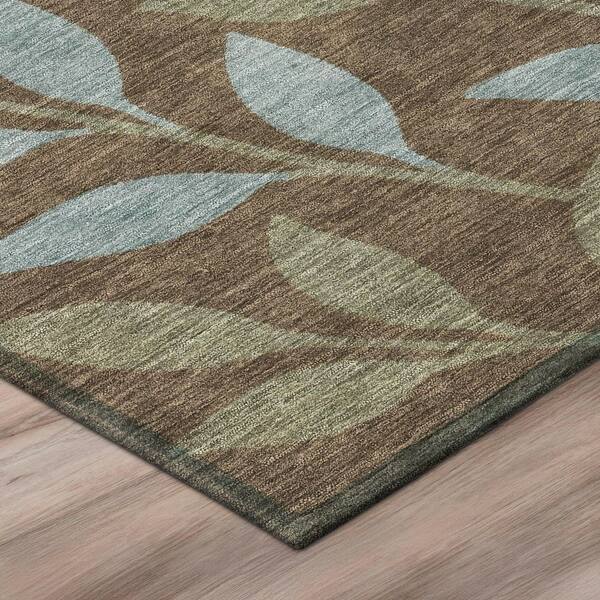 Chantille Machine Washable Indoor/Outdoor Abstract ACN3033 Chocolate 2 ft. x 7 ft. Runner Rug
