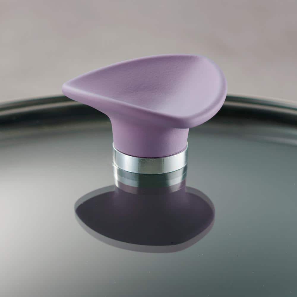 14-Piece Purple Aluminum Ceramic Cookware Set