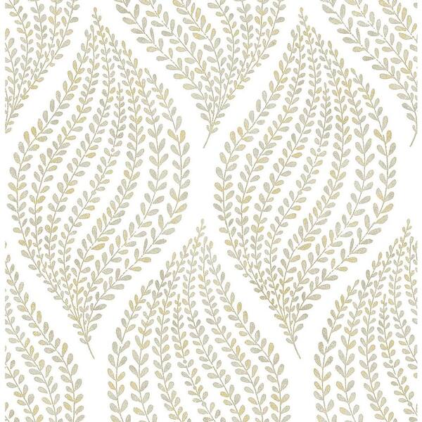 A-Street Prints Arboretum Honey Leaves Paper Strippable Roll Wallpaper (Covers 56.4 sq. ft.)