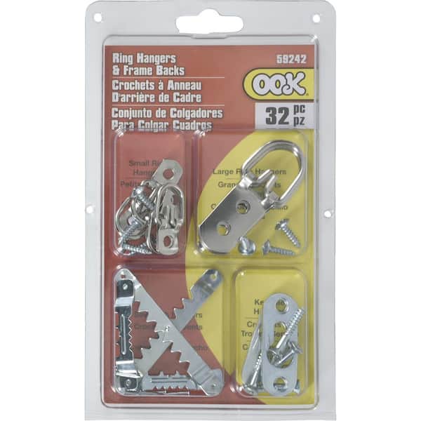Zinc Ring Hanger and Frame Back Kit (32-Pack)