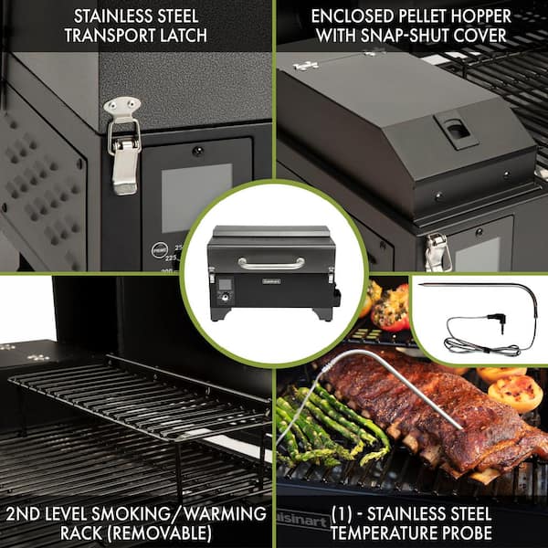 Cuisinart 256 sq. in. Portable Wood Pellet Grill and Smoker in
